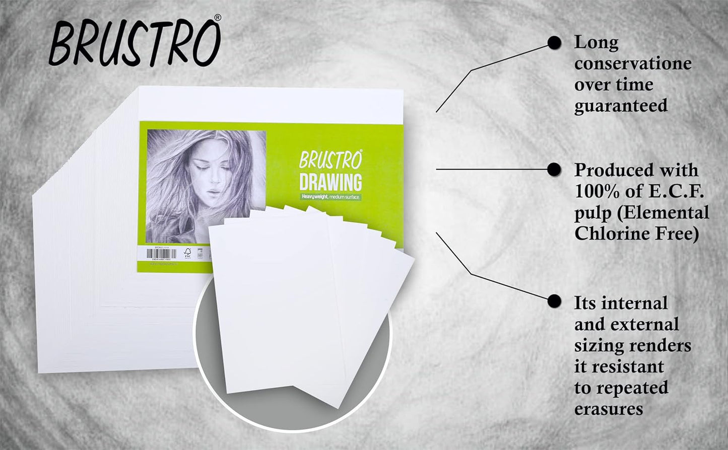 Brustro Sketching & Drawing Papers 200 GSM A5, 32 + 8 Free Sheets