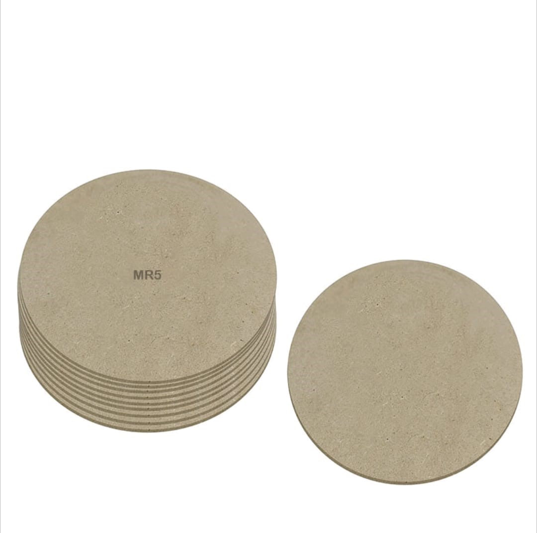 MDF Round 5Inch Pack of 10 (4MM)
