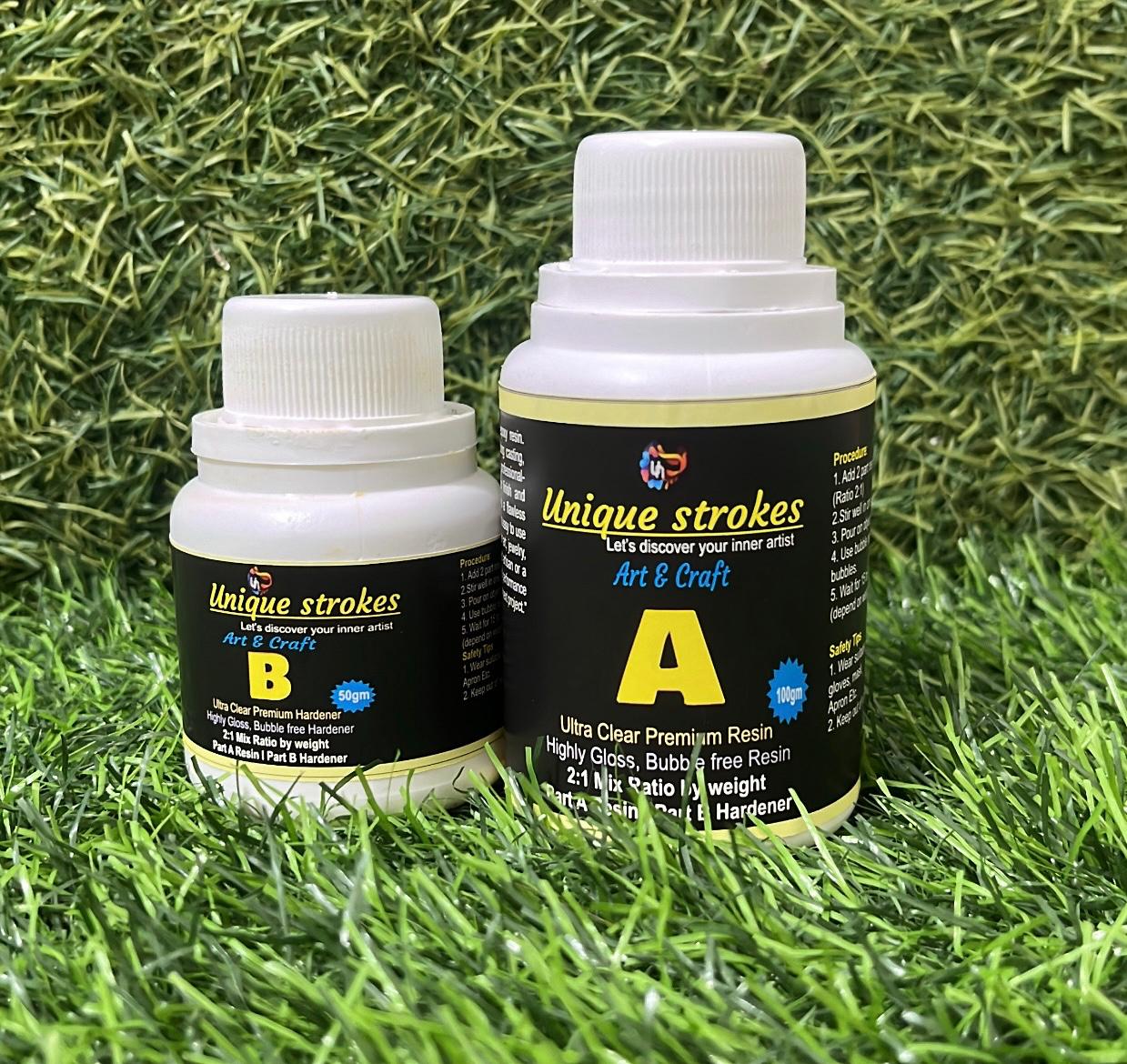 Unique Strokes Ultra Clear Resin and Hardener 150 gm