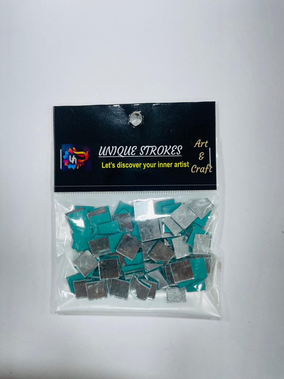 Glass Mirror Square for Picchwai and Lippan Art- Approx.20gm