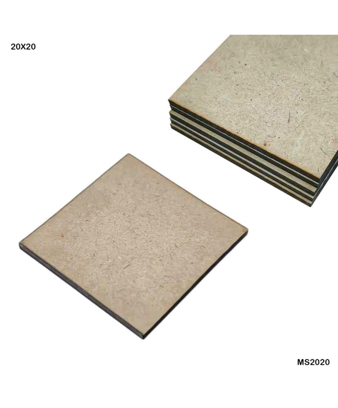 MDF Square 20X20 Inch Pack of 3 (4MM)