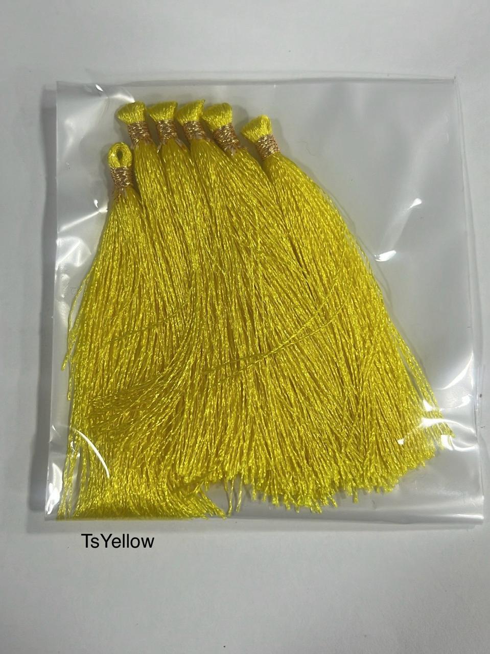 Unique Strokes Craft Tassels 2.5 Inch Yellow 6pc (TsYellow)