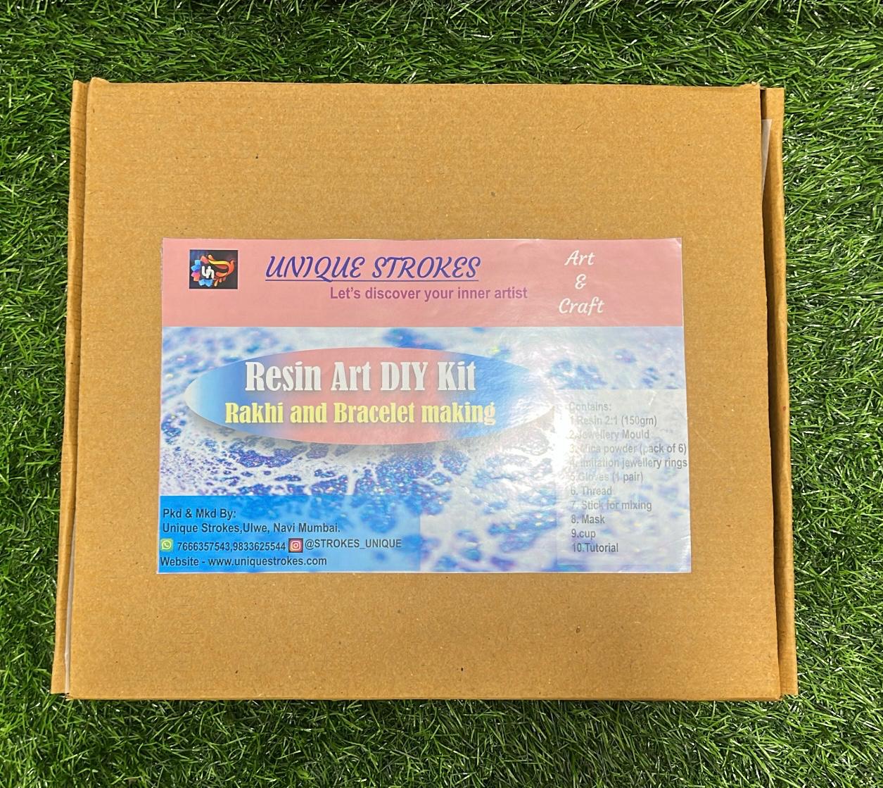Unique Strokes Resin Art Kit Rakhi and Bracelet making