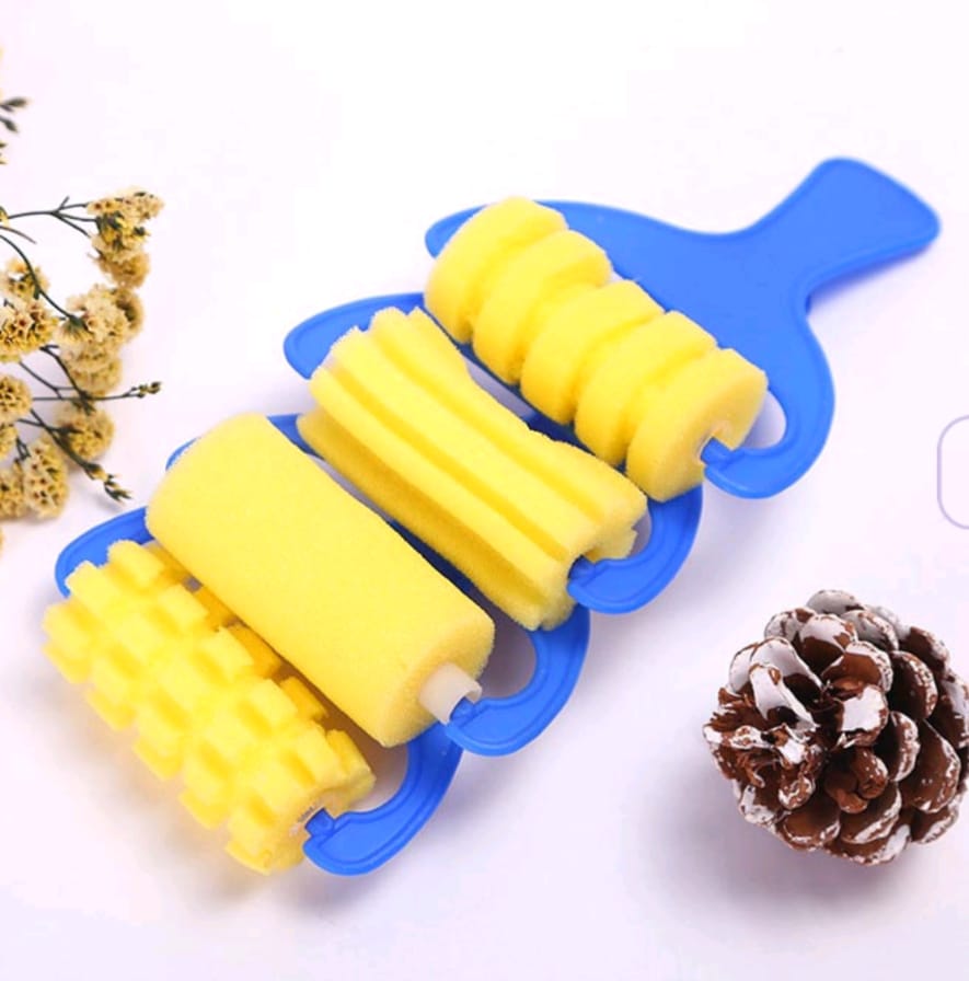 4Pc Roller Sponge Set With Handle MG5221