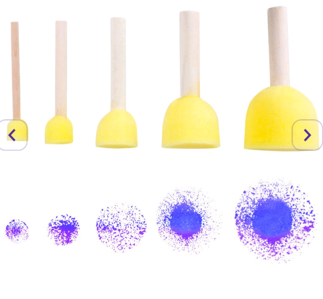 5Pc Lollypop Sponge Yellow 5YS