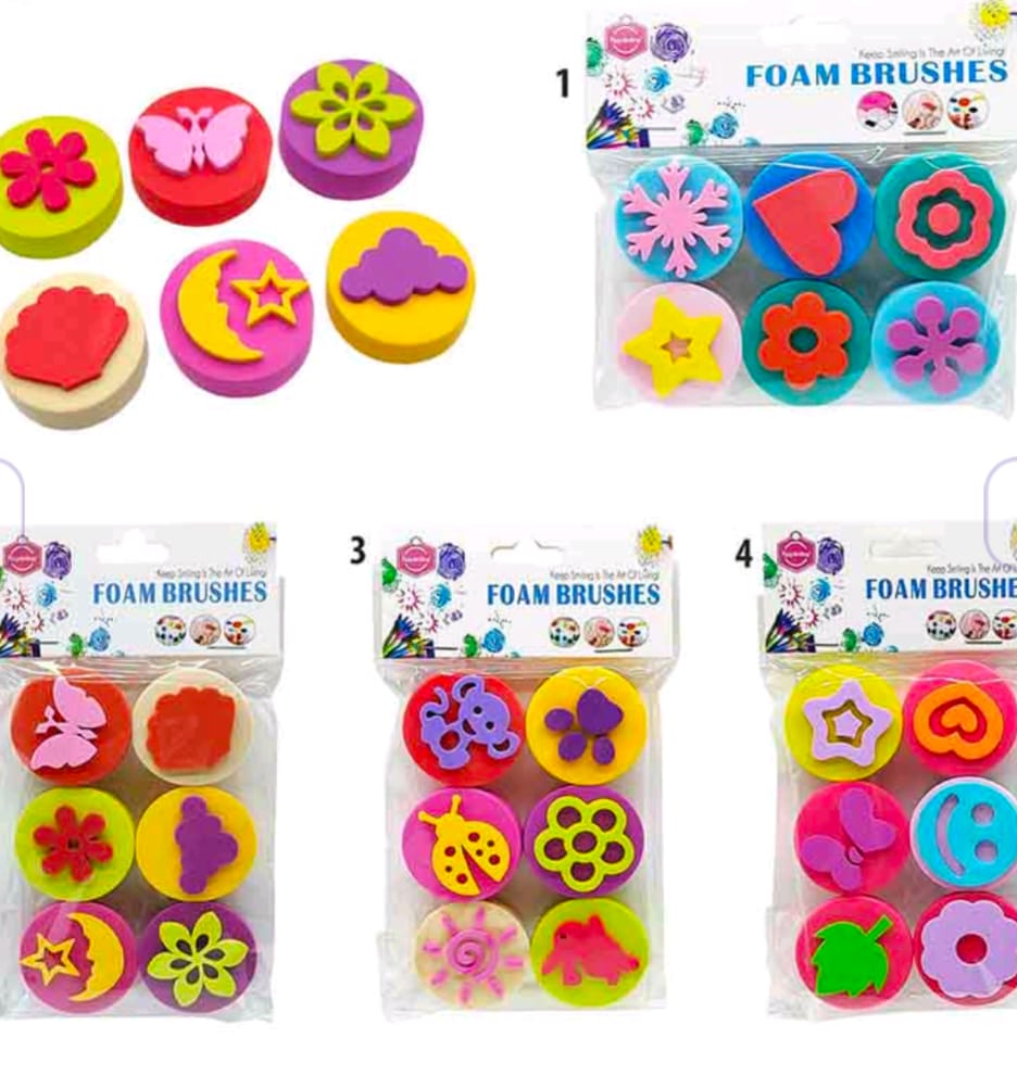 6Pc Foam Stamp Design 6FSK