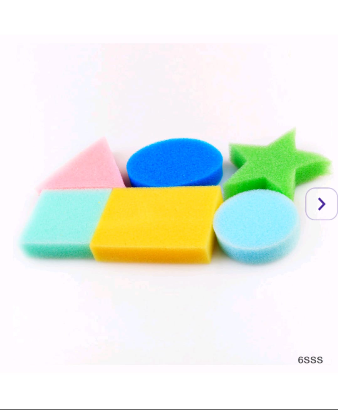6Pc Shape Sponge Set 6SSS