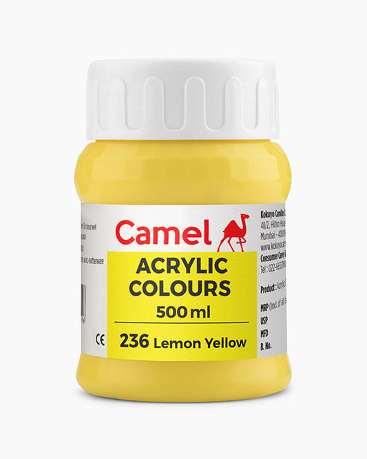 Camel Acrylic Colour 500ML Lemon Yellow 236