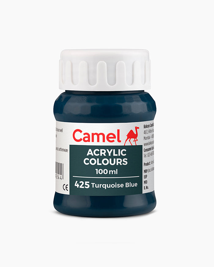 Camel Acrylic Colour 100ML Turquoise Blue 425