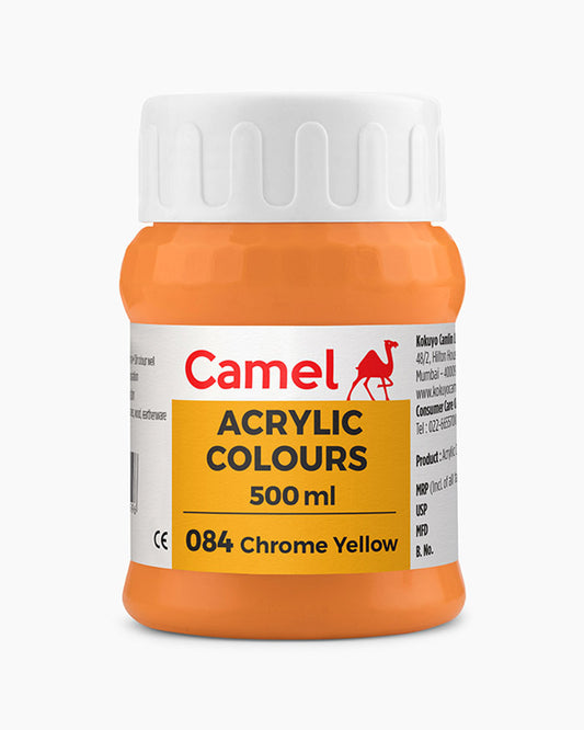 Camel Acrylic Colour 500ML Chrome Yellow 084