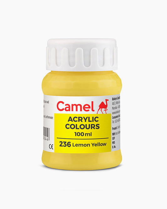 Camel Acrylic Colour 100ML Lemon Yellow 236