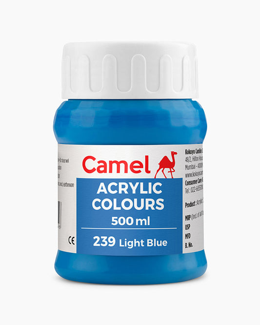 Camel Acrylic Colour 500ML Light Blue 239