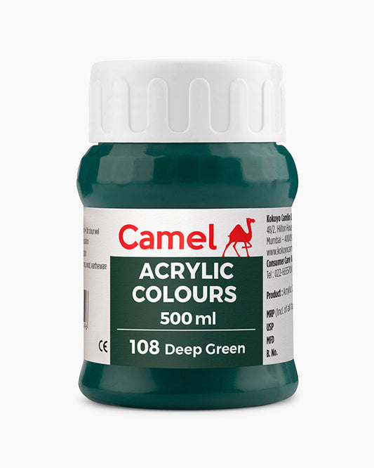 Camel Acrylic Colour 500ML Deep Green 108