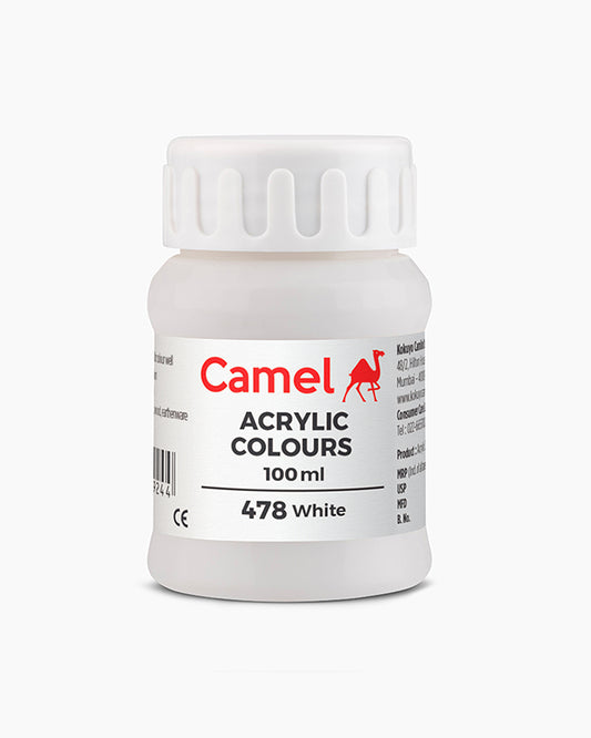 Camel Acrylic Colour 100ML White 478