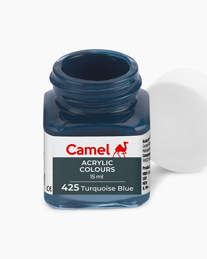 Camel Acrylic Colour 15ML Turquoise Blue 425