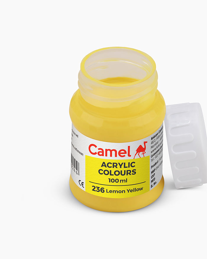 Camel Acrylic Colour 100ML Lemon Yellow 236