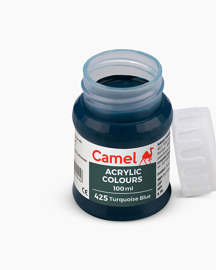 Camel Acrylic Colour 100ML Turquoise Blue 425