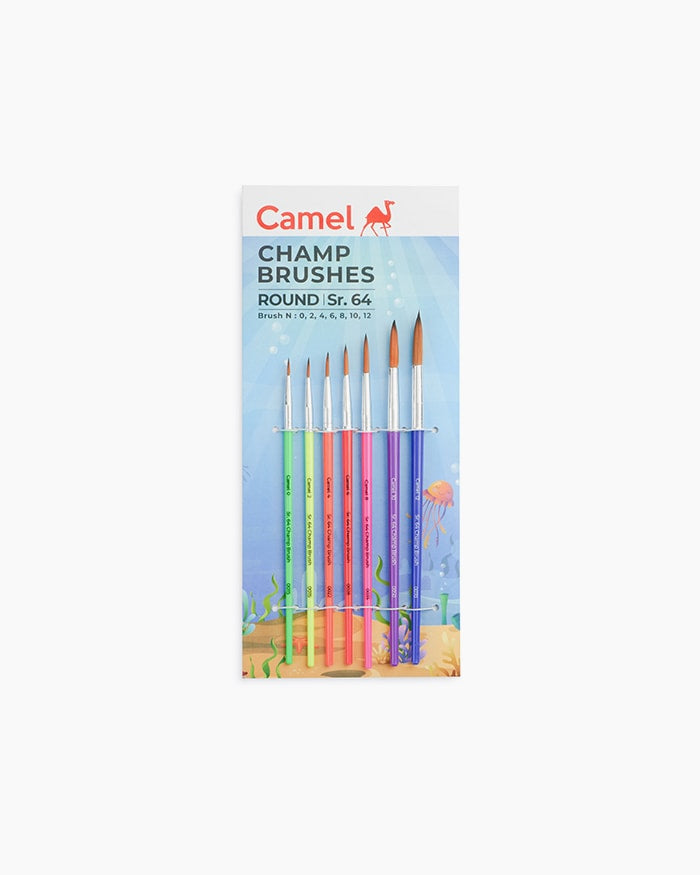 Camel Champ Round Brushes Sr 64 Set of 7(0,2,4,6,810,12)