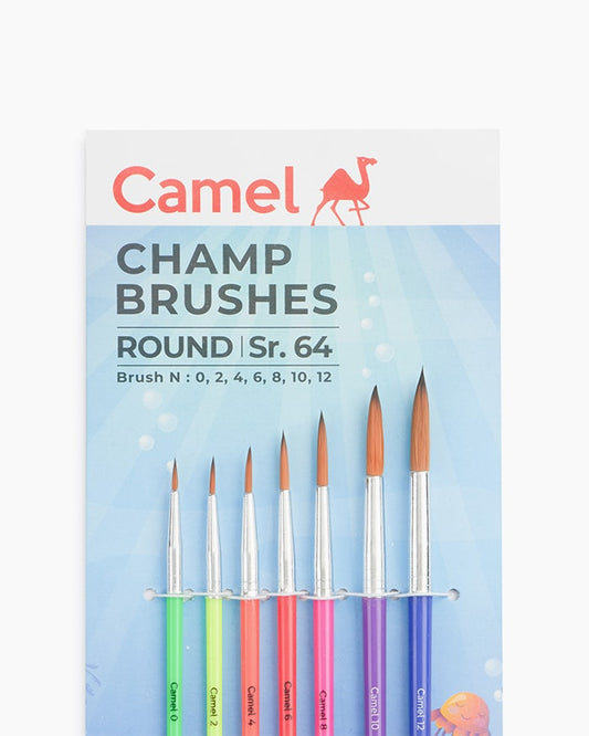 Camel Champ Round Brushes Sr 64 Set of 7(0,2,4,6,810,12)