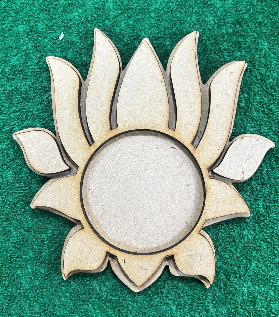 MDF T Candle Lotus 2pc 4 Inch (2layer of 4mm each)