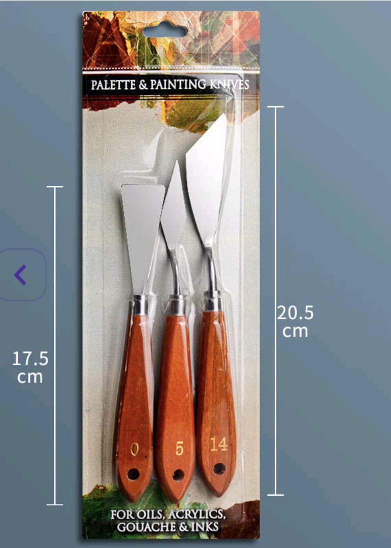 3 Pc Metal Painting Knife