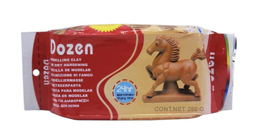 Dozen Air Dry Clay Brown 250g