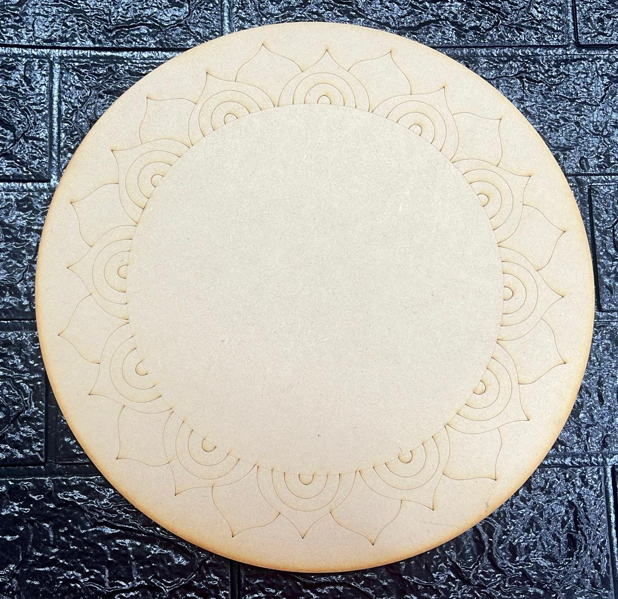 Pre-Marked MDF for Mandala Pichwai and Lippan art 12 Inch 3MM (MDFPM11)