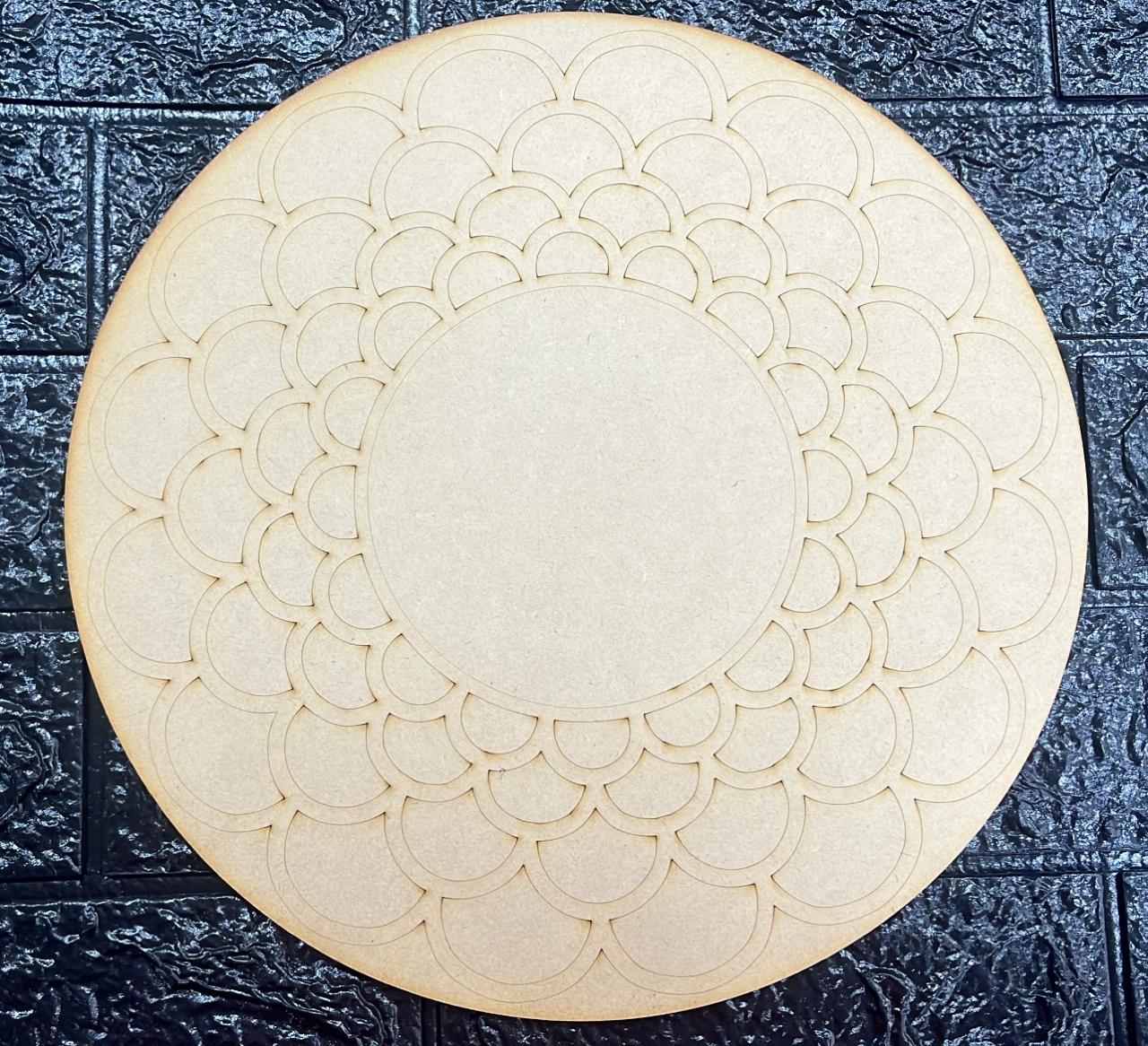 Pre-Marked MDF for Mandala Pichwai and Lippan art 12 Inch 3MM (MDFPM9)