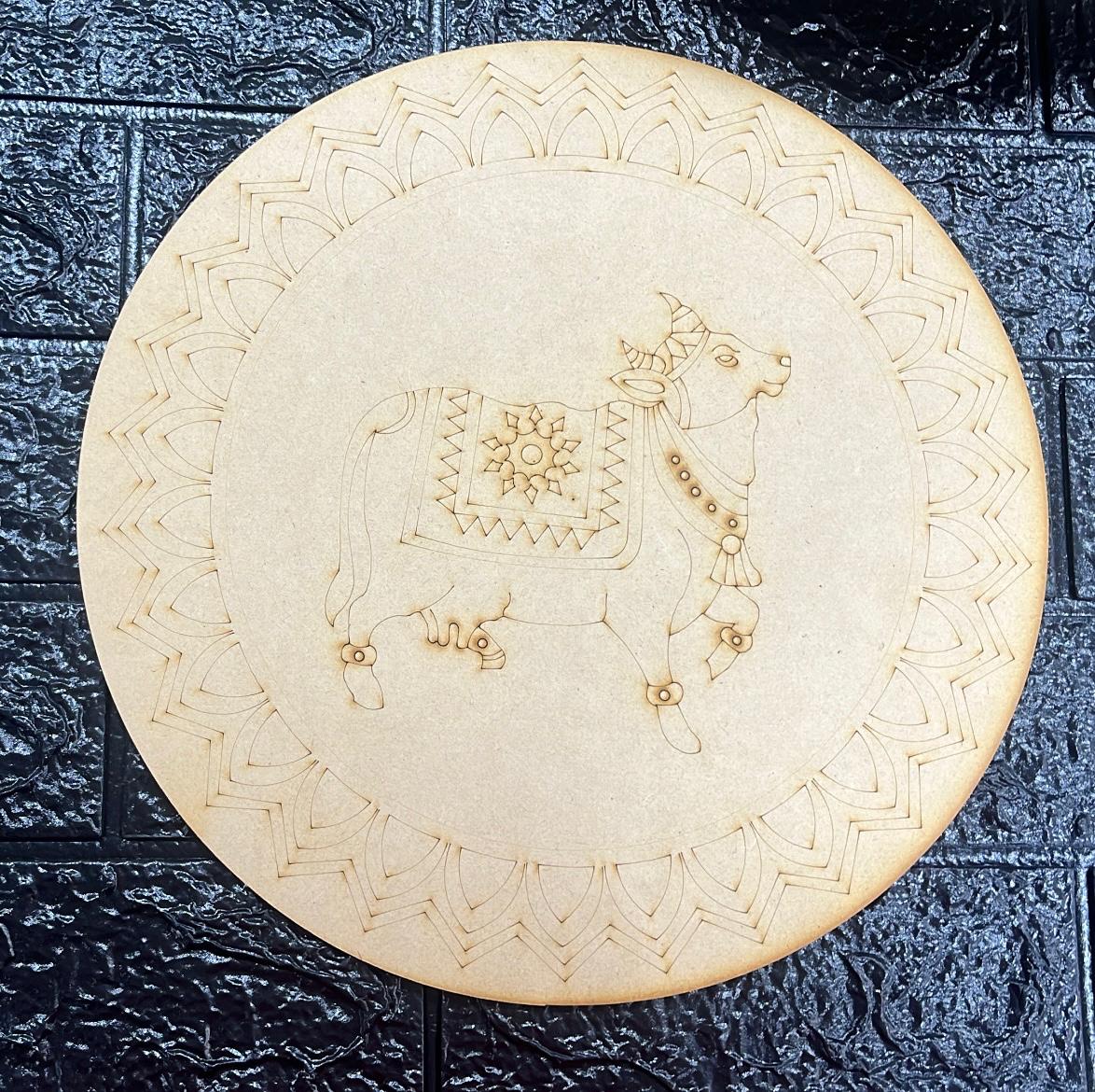 Pre-Marked MDF for Mandala Pichwai and Lippan art 12 Inch 3MM (MDFPM6)