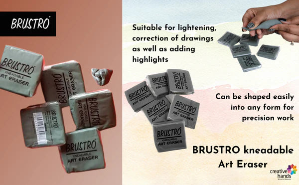 BRUSTRO Kneadable Art Eraser | Pack of 6 |