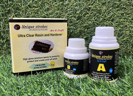 Unique Strokes Ultra Clear Resin and Hardener 150 gm