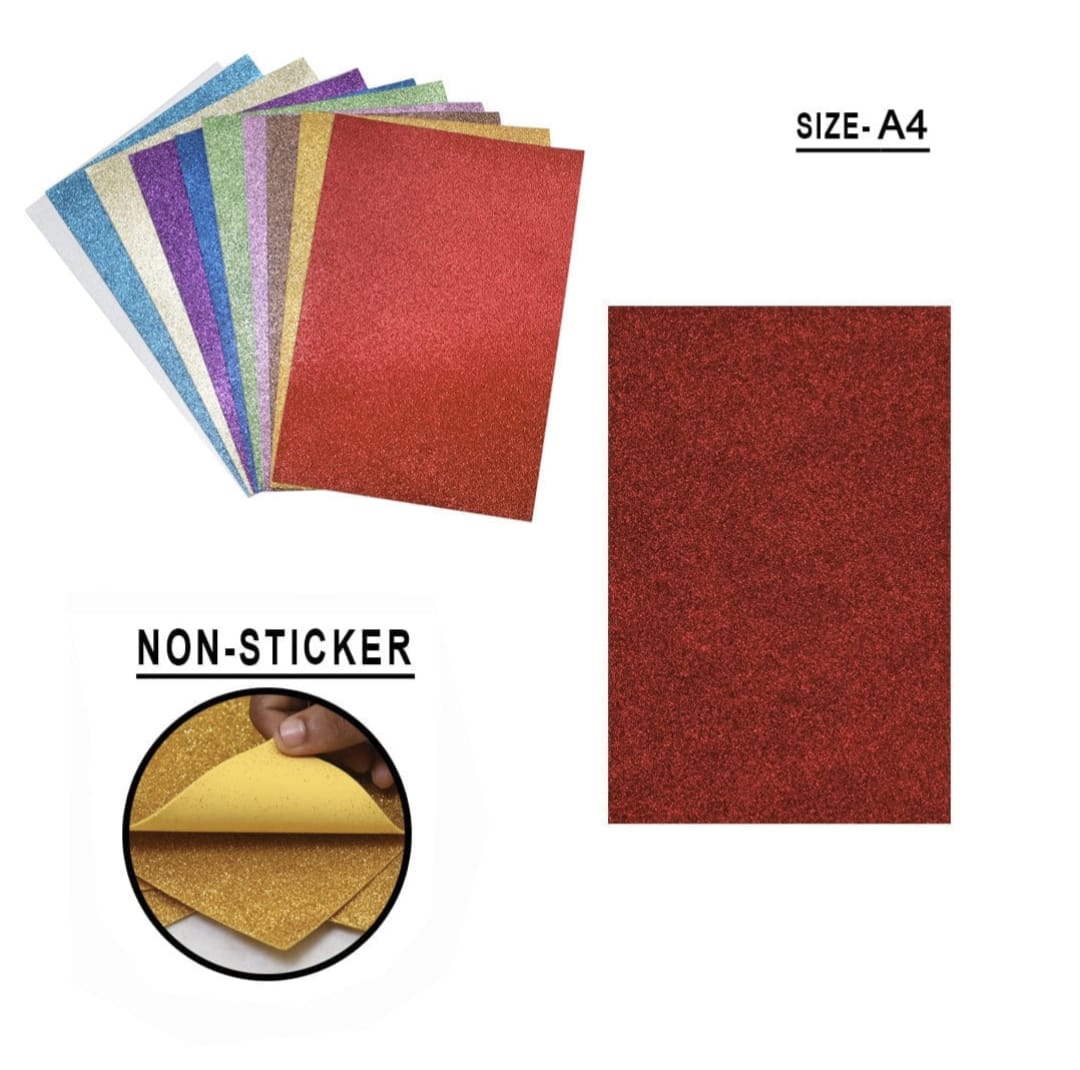 Glitter Foam sheet with out sticker Assorted 10pc