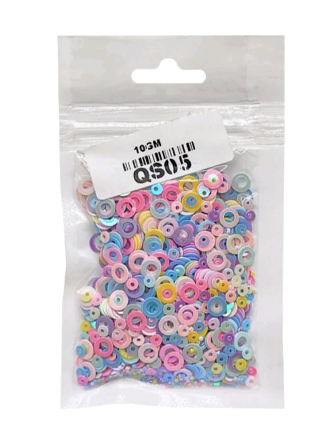 Qs05 Multi Color Ring sequins 10g