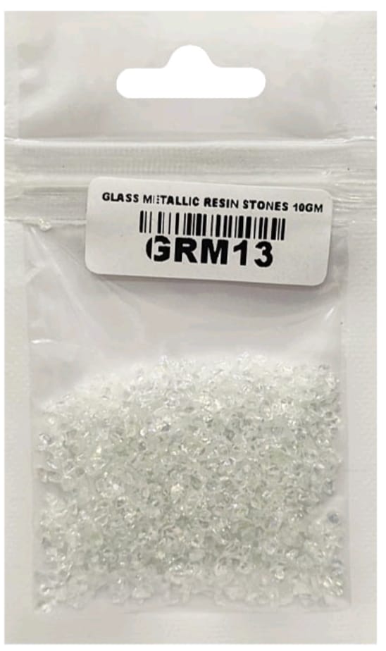 GRM13 Glass Metallic Stone Resin White 10g