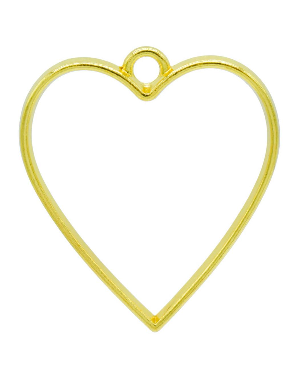 Unique Strokes DIY Metal Imitation 4pcs Gold Heart