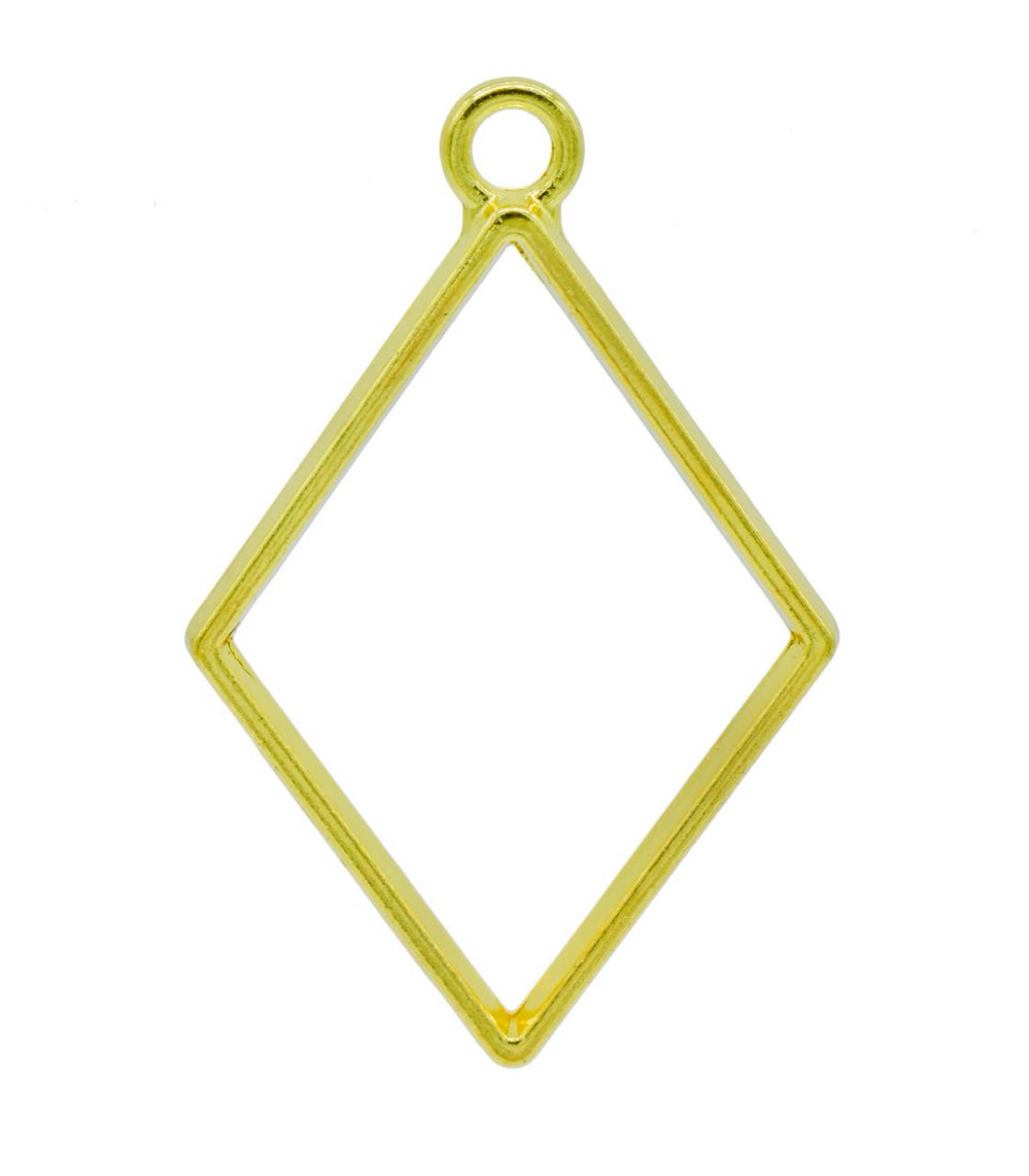 Unique Strokes DIY Metal Imitation 4pcs Gold Rhombus