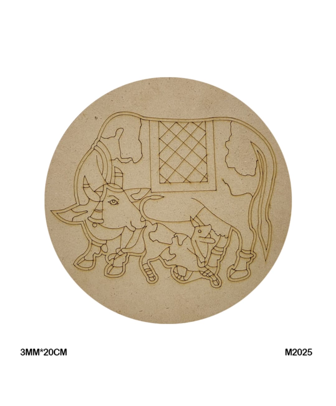 Pre-Marked MDF for Mandala Pichwai and Lippan art 8 Inch 3MM (M2025)