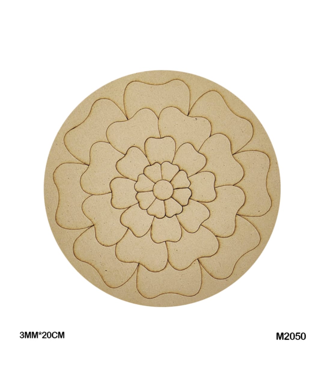 Pre-Marked MDF for Mandala Pichwai and Lippan art 8 Inch 3MM (M2050)