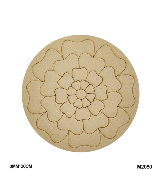 Pre-Marked MDF for Mandala Pichwai and Lippan art 8 Inch 3MM (M2050)