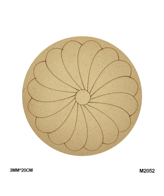 Pre-Marked MDF for Mandala Pichwai and Lippan art 8 Inch 3MM (M2052)