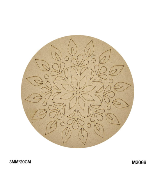 Pre-Marked MDF for Mandala Pichwai and Lippan art 8 Inch 3MM (M2066)