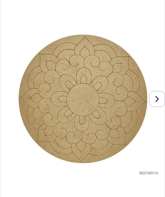 Pre-Marked MDF for Mandala Pichwai and Lippan art 10 Inch 3MM (MDFMR16)