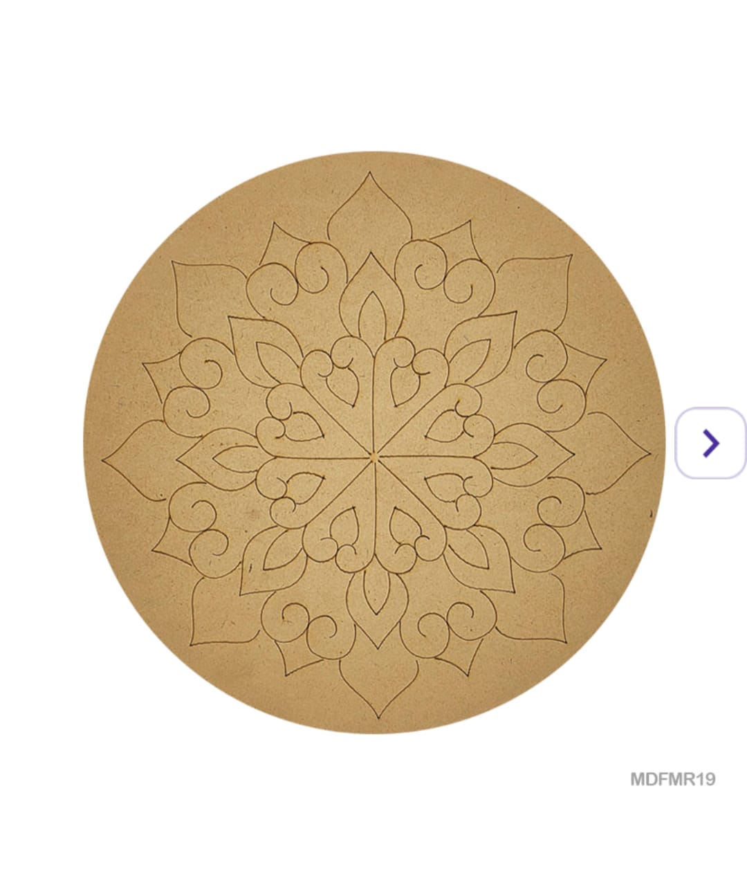 Pre-Marked MDF for Mandala Pichwai and Lippan art 10 Inch 3MM (MDFMR19)