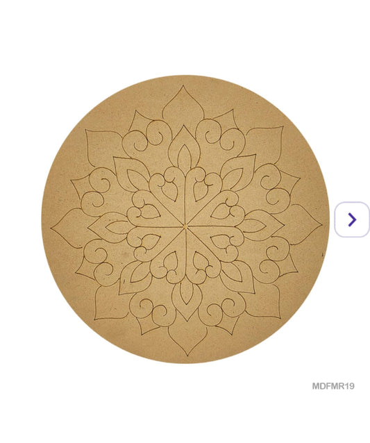 Pre-Marked MDF for Mandala Pichwai and Lippan art 10 Inch 3MM (MDFMR19)