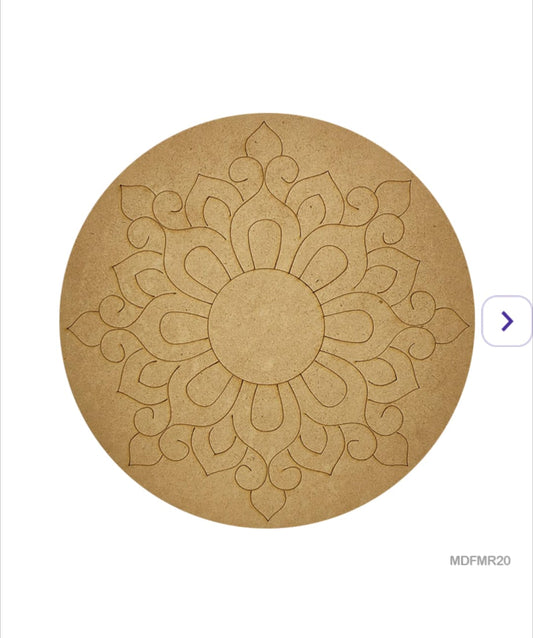 Pre-Marked MDF for Mandala Pichwai and Lippan art 10 Inch 3MM (MDFMR20)