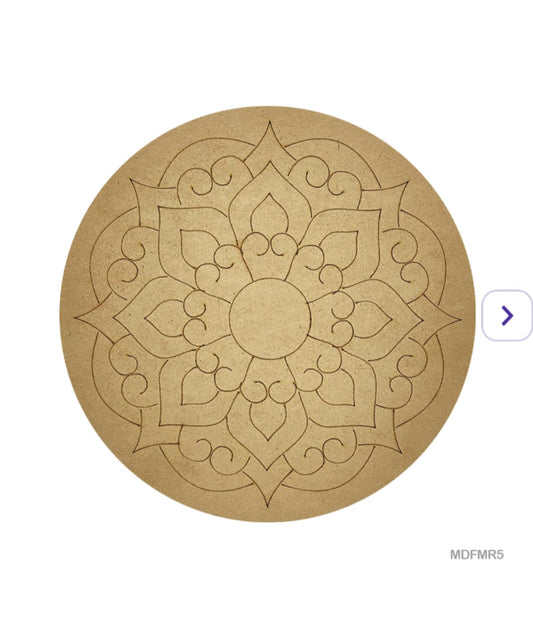 Pre-Marked MDF for Mandala Pichwai and Lippan art 10 Inch 3MM (MDFMR5)