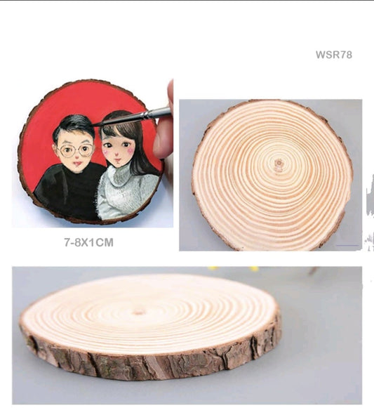 Wooden Slice Round 7-8*1cm 1pc (wsr78)