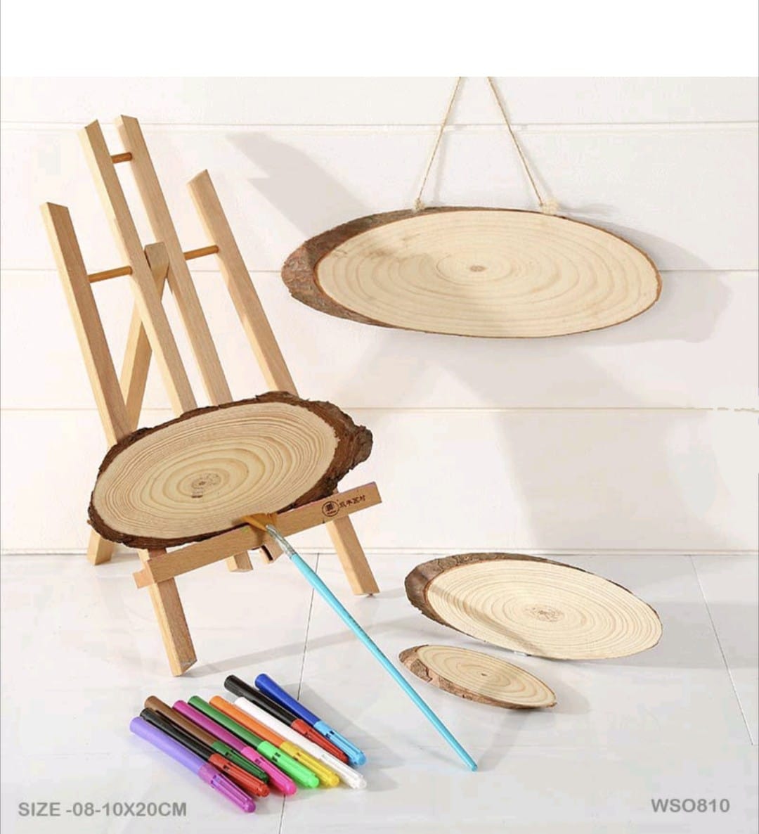 Wooden Slice Ovel 8-10*20CM 1pc (WSO0810)