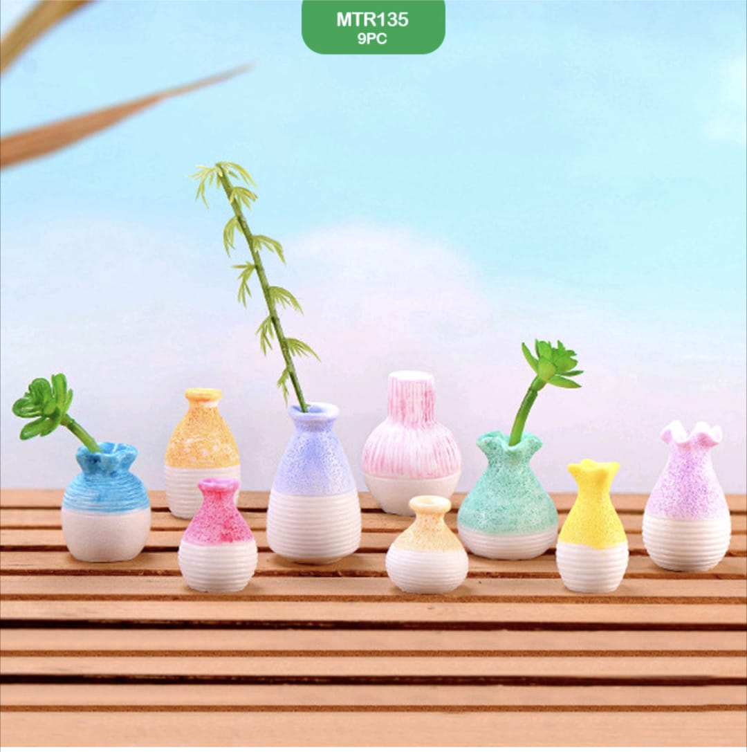 Miniature Model for Craft Mtr135 (9pc) Flower Pot