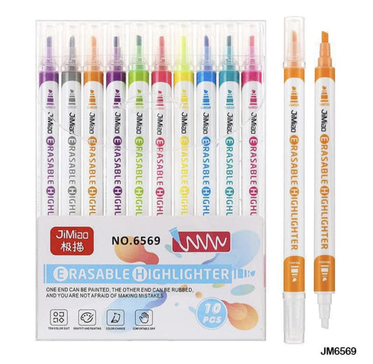 JM6569 Magic Highlighter Pen 10 Shades Erasable